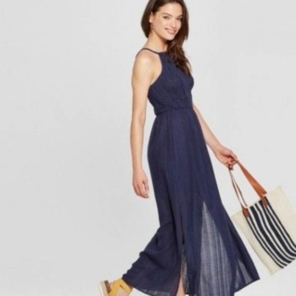 Ya LosAngeles royal blue maxi dress